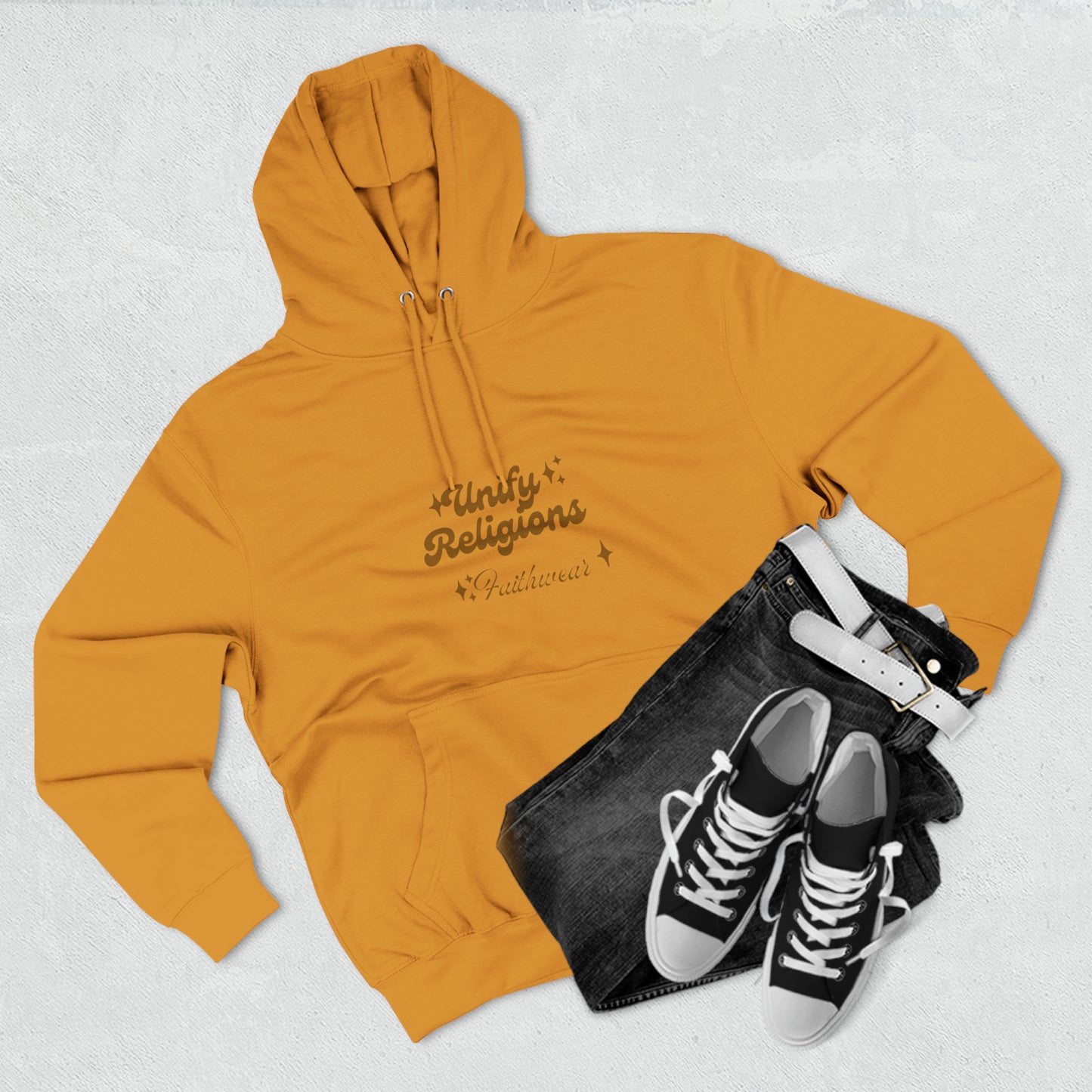 Three-Panel Fleece Hoodie