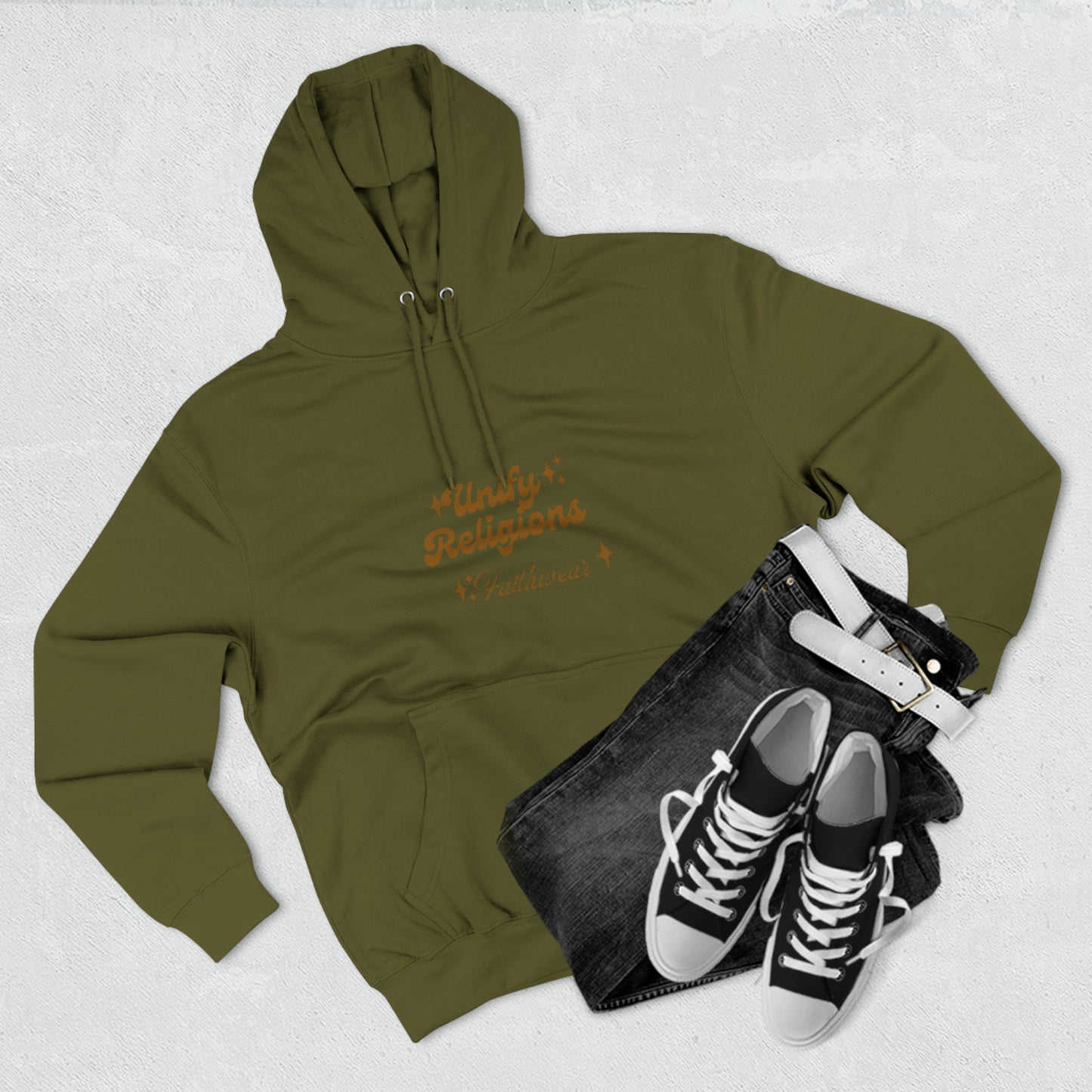 Three-Panel Fleece Hoodie